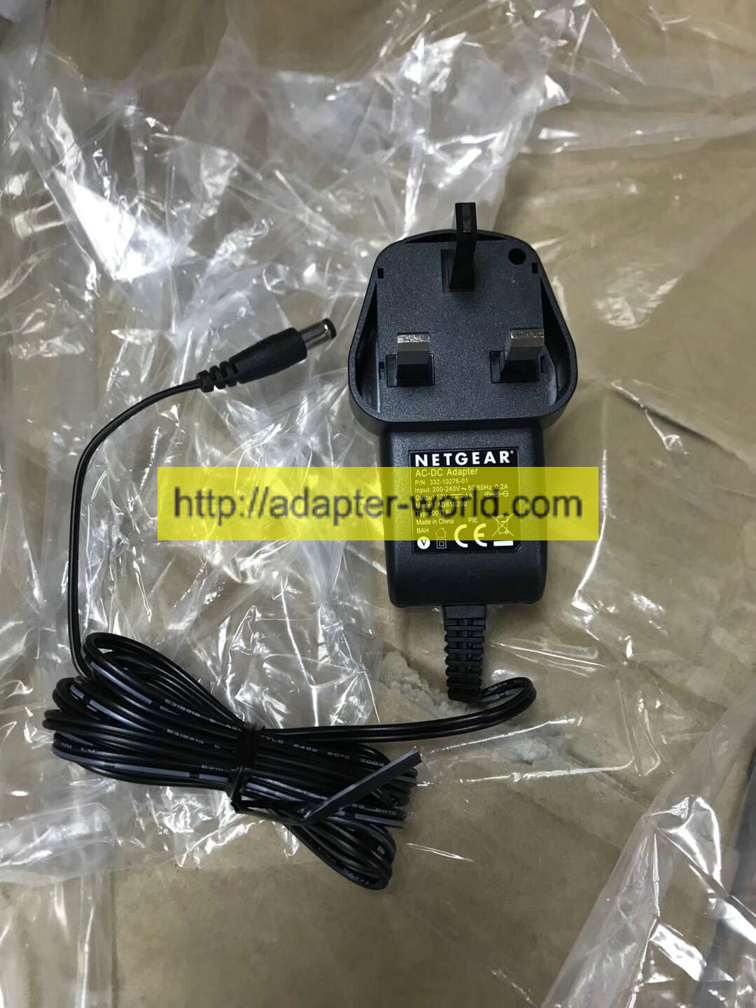 *100% Brand NEW* NETGEAR 12V--1A 50-60Hz 0.2A AD810200 332-10276-01 AC-AD ADAPTER Power Adapter Free shipping! - Click Image to Close